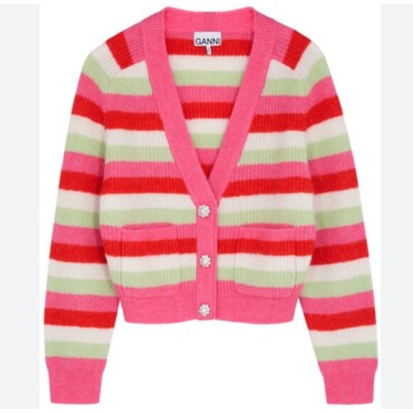 Ganni Pink Striped Sweater - Picture 3 of 6